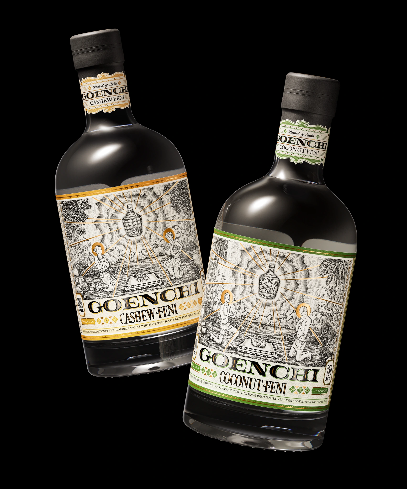 Goenchi bottle and label detail